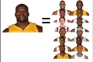 掘金自媒体对比两大中锋全明星队友数：奥尼尔12 约基奇生涯至今0