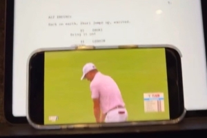 时间管理！詹姆斯晒一边看剧本一边看高尔夫：工作的同时工作！