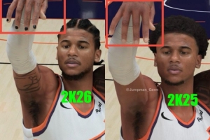 细节这一块！网友发现2K26杰伦-格林的指甲盖上涂上了指甲油