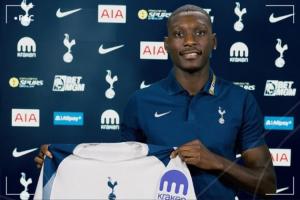 官方：热刺租借巴黎前锋穆阿尼，租借费500万欧&无买断