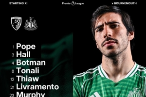 伯恩茅斯vs纽卡首发：A-希门尼斯、沃尔特马德、托纳利在列