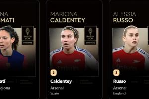 合理吗？鲁索25球9助，夺女足欧冠和欧洲杯，最终排名金球第3