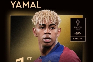 亚马尔获奖！巴萨球员共4获科帕奖，其他球队的球员加起来共3次